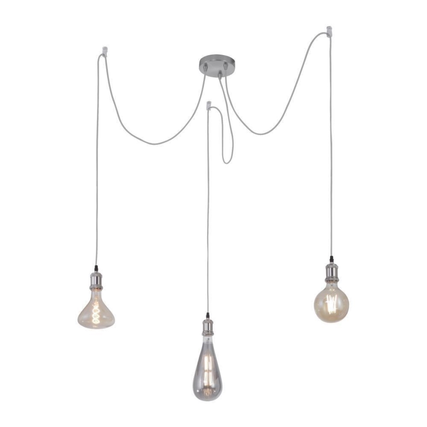 Leuchten Direkt 13571-55 - Hängeleuchte DIY 3xE27/60W/230V Spinne matt Chrom