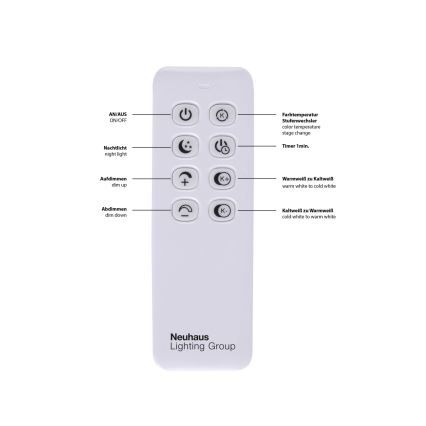 Leuchten Direkt 14017-55 - LED dimmbare Deckenbeleuchtung IVEN 2xLED/20W/230V + Fernbedienung