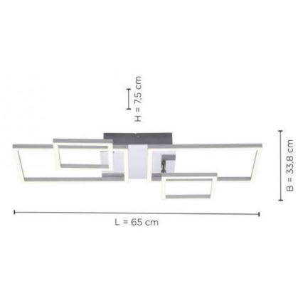 Leuchten Direkt 14030-55 - LED-Anbaukronleuchter IVEN 2xLED/12W/230V + 2xLED/5,5W