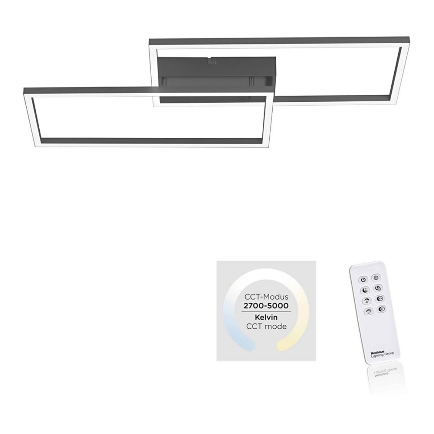 Leuchten Direkt 14140-18 - LED Dimmbare Deckenleuchte IVEN 2xLED/13,5W/230V + Fernbedienung