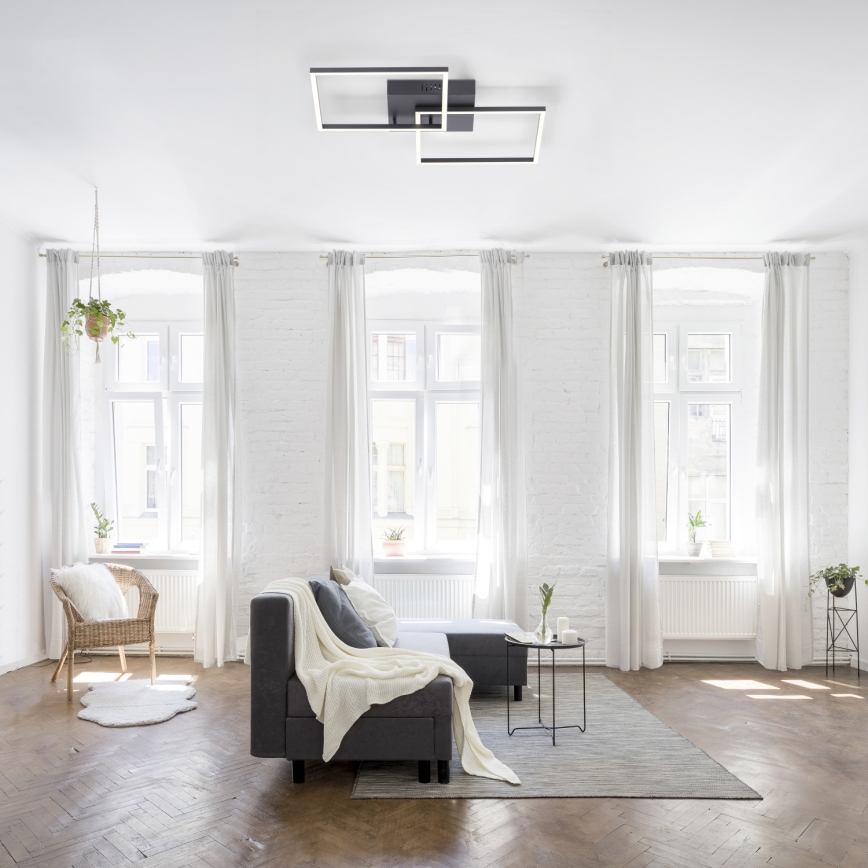 Leuchten Direkt 14141-18 - LED Dimmbare Deckenleuchte IVEN 2xLED/13,5W/230V + Fernbedienung