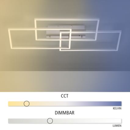 Leuchten Direkt 14150-55 - LED Dimmbare Deckenleuchte IVEN 3xLED/13W/230V + Fernbedienung