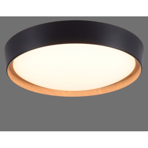 Leuchten Direkt 1434718 – Dimmbare LED-Deckenleuchte EMILIA 28,8W/230V  schwarz | Deckenlampen