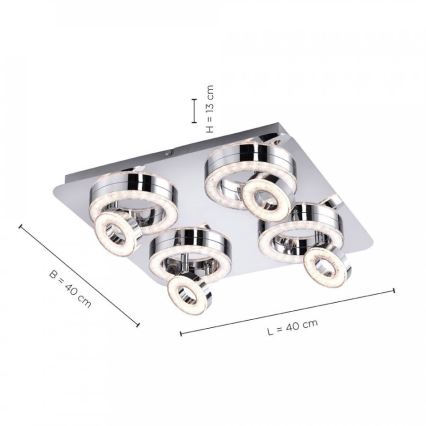 Leuchten Direkt 14522-17 - LED Strahler TIM 4xLED/2,8W/230V + 4xLED/3,1W