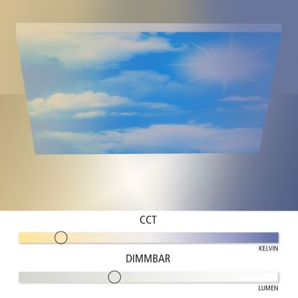 Leuchten Direkt 14600-16 - LED Dimmbare Deckenleuchte CLOUD LED/35W/230V + Fernbedienung