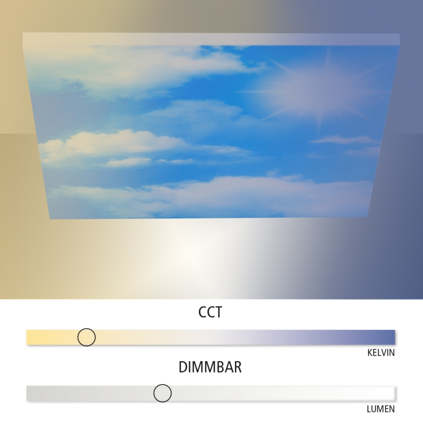 Leuchten Direkt 14600-16 - LED Dimmbare Deckenleuchte CLOUD LED/35W/230V + Fernbedienung