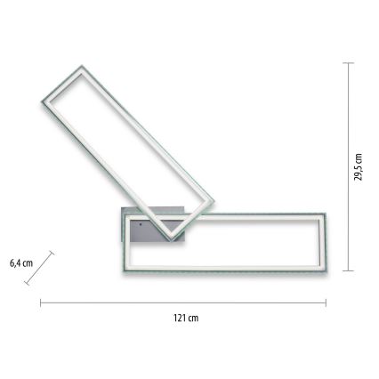 Leuchten Direkt 14635-55 - LED RGB Dimmbare Deckenleuchte FELIX 34,5W/230V