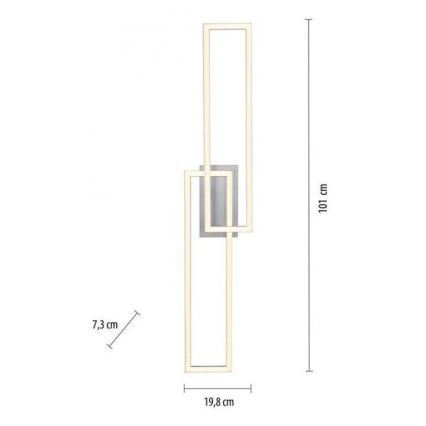 Leuchten Direkt 14691-55 – Dimmbare LED-Aufbauleuchte IVEN 2xLED/18W/230V