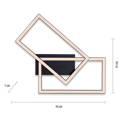 Leuchten Direkt 14692-18 - LED Dimmbare Deckenleuchte IVEN LED/36W/230V