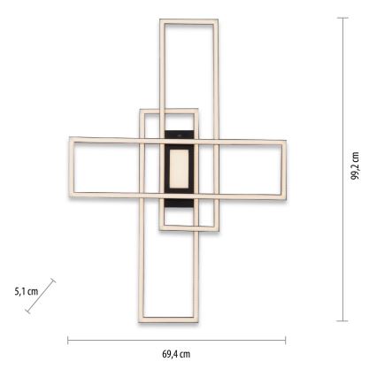 Leuchten Direkt 14693-18 - LED dimmbare Deckenleuchte ASMIN LED/48W/230V + Fernbedienung
