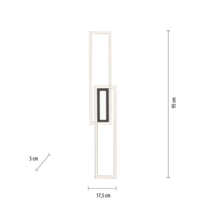 Leuchten Direkt 14696-18 – Dimmbare LED-Aufbauleuchte ASMIN LED/45W/230V schwarz