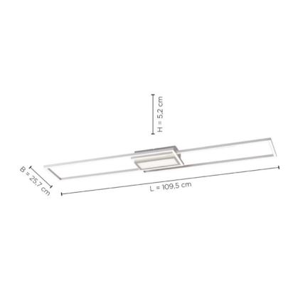 Leuchten Direkt 14711-55 - LED Dimmbare Deckenleuchte ASMIN LED/42W/230V 3000-5000K + Fernbedienung