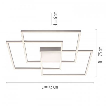 Leuchten Direkt 14713-55 - LED Dimmbarer Anbaukronleuchter ASMIN LED/45W/230V + Fernbedienung