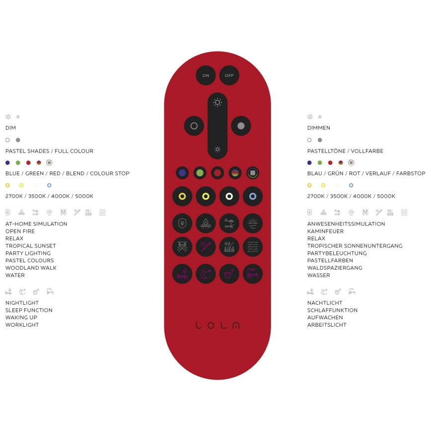 FB JUPI + Direkt 14742-16 LED/18W/230V Leuchte Leuchten - LED Dimmbare RGB