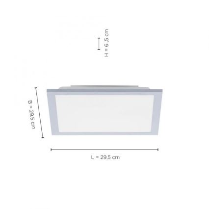 Leuchten Direkt 14750-21 - LED-Deckenleuchte FLAT LED/12W/230V