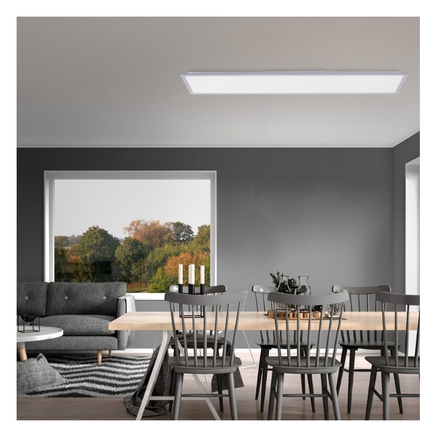Leuchten Direkt 14757-21- LED Dimmbares Aufbaupanel FLAT LED/36W/230V 2700-5000K silber + Fernbedienung