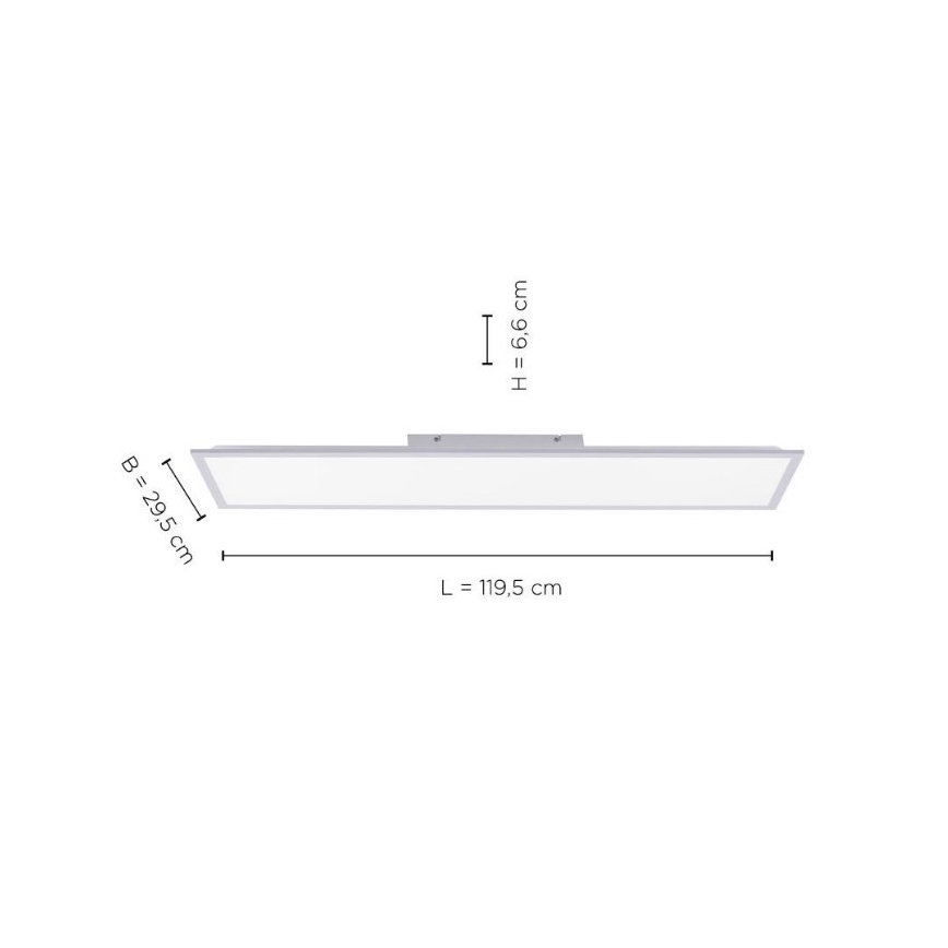 Leuchten Direkt 14757-21- LED Dimmbares Aufbaupanel FLAT LED/36W/230V 2700-5000K silber + Fernbedienung