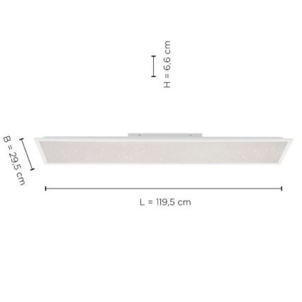 Leuchten Direkt 14762-16 - LED dimmbare Leuchte STARRYFLAT LED/36W/230V + FB