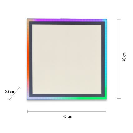 Leuchten Direkt 14900-16 - LED RGB dimmbare Deckenleuchte EDGING LED/24W/230V + Fernbedienung