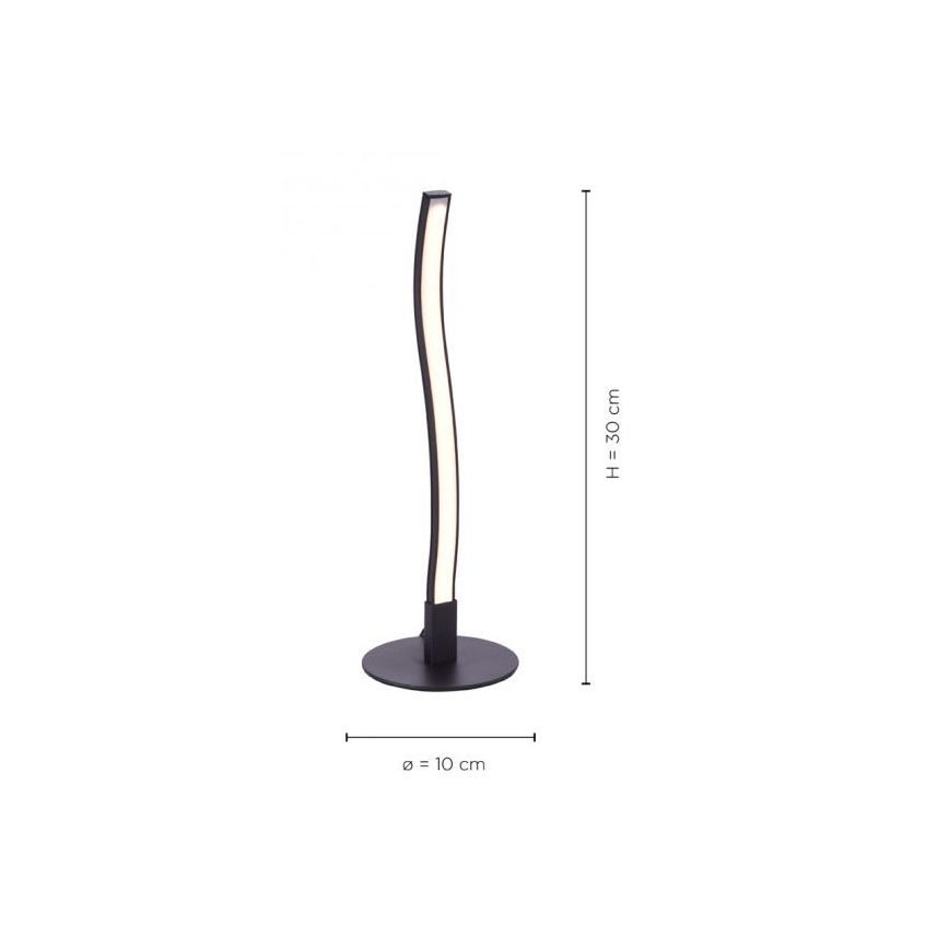 Leuchten Direkt 15128-18 - LED Tischlampe WAWE LED/3W/230V schwarz