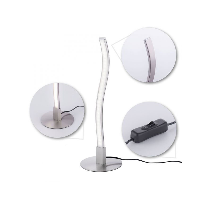 Leuchten Direkt 15128-55 - LED Tischlampe WAWE LED/3W/230V chrom matt
