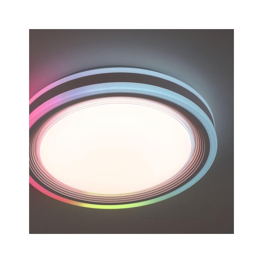 Leuchten Direkt 15152-16 – Dimmbare LED-RGBW-Deckenleuchte SPHERIC LED/18W/230V+Fernbedienung