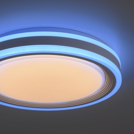 Leuchten Direkt 15152-16 – Dimmbare LED-RGBW-Leuchte SPHERIC LED/18W/230V+ Fernbedienung | Beleuchtun
