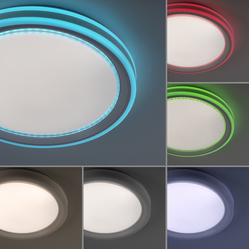 Leuchten Direkt 15154-16 - LED RGB dimmbare Deckenleuchte EDGING LED/39W/230V + Fernbedienung