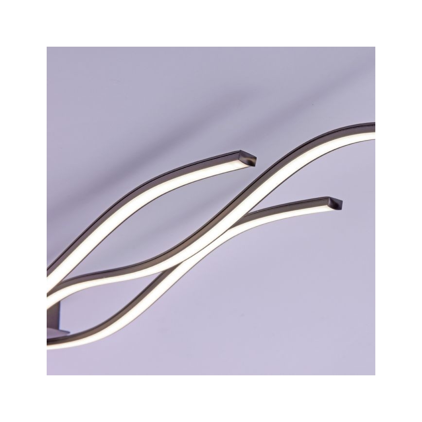 Leuchten Direkt 15167-18-LED Aufputz-Deckenleuchte WAWE 2xLED/12,5W/230V+LED/17W schwarz