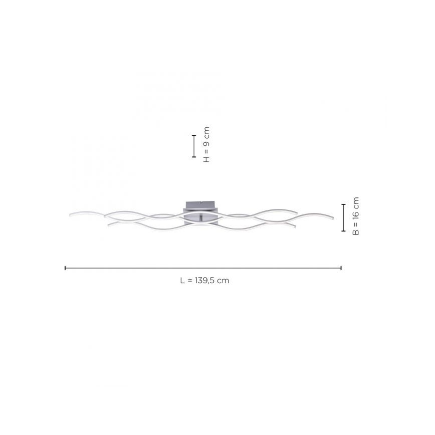 Leuchten Direkt 15167-55-LED-Anbaukronleuchter WAWE 2xLED/12,5W/230V+1xLED/17W