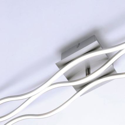 Leuchten Direkt 15167-55 - LED-Deckenleuchte WAWE 2xLED/12,5W/230V+LED/17W mattchrom