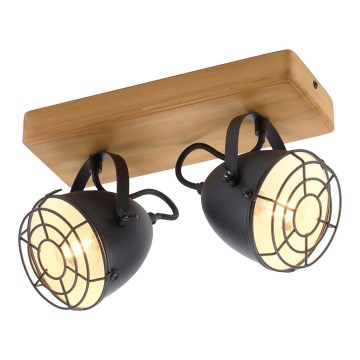 Leuchten Direkt 15172-18 - Einbauleuchte BEETLE 2xE14/10W/230V Kiefer