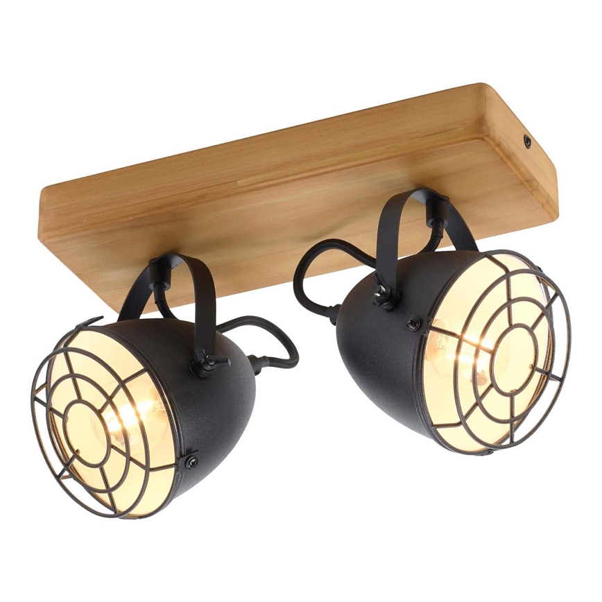 Leuchten Direkt 15172-18 - Einbauleuchte BEETLE 2xE14/10W/230V Kiefer