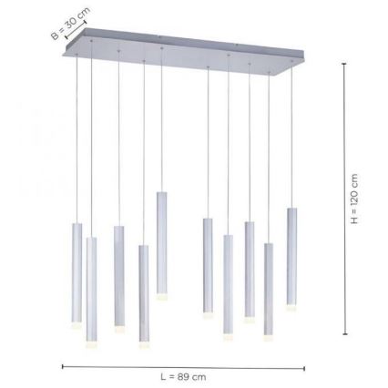 Leuchten Direkt 15206-95 - LED-Kronleuchter an einer Schnur BRUNO 10xLED/4,8W/230V