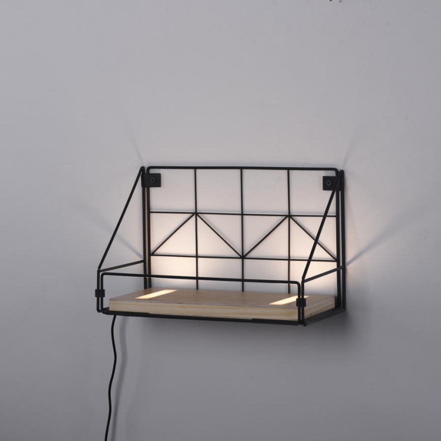 Leuchten Direkt 15276-18 - Shelf mit LED-Beleuchtung BOARD 2xLED/1,75W/230V 30 cm Eukalyptus