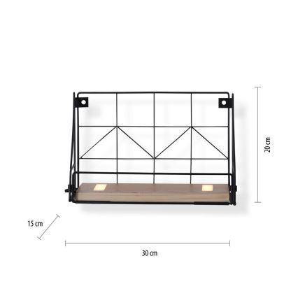 Leuchten Direkt 15276-18 - Shelf mit LED-Beleuchtung BOARD 2xLED/1,75W/230V 30 cm Eukalyptus