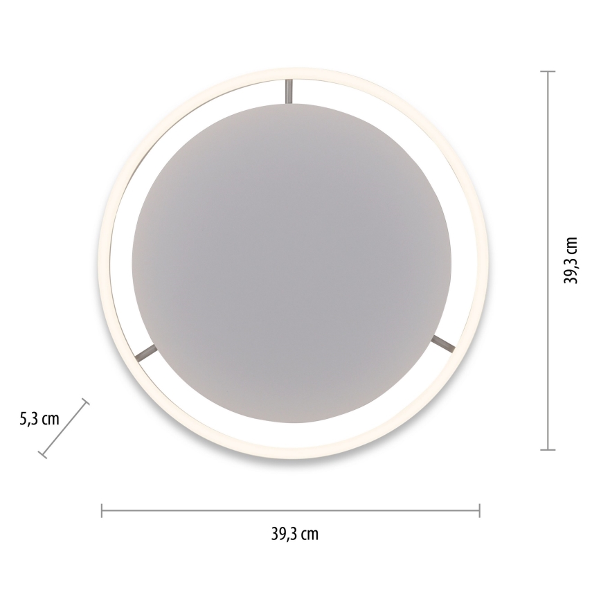 Leuchten Direkt 15391-95 - Dimmbare LED-Deckenleuchte RITUS LED/20W/230V matt Chrom
