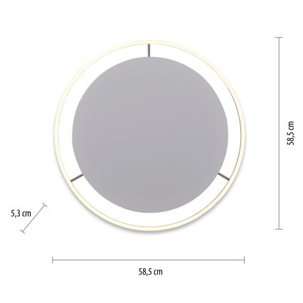 Leuchten Direkt 15392-95 - LED Dimmbare Deckenleuchte RITUS LED/30W/230V chrom