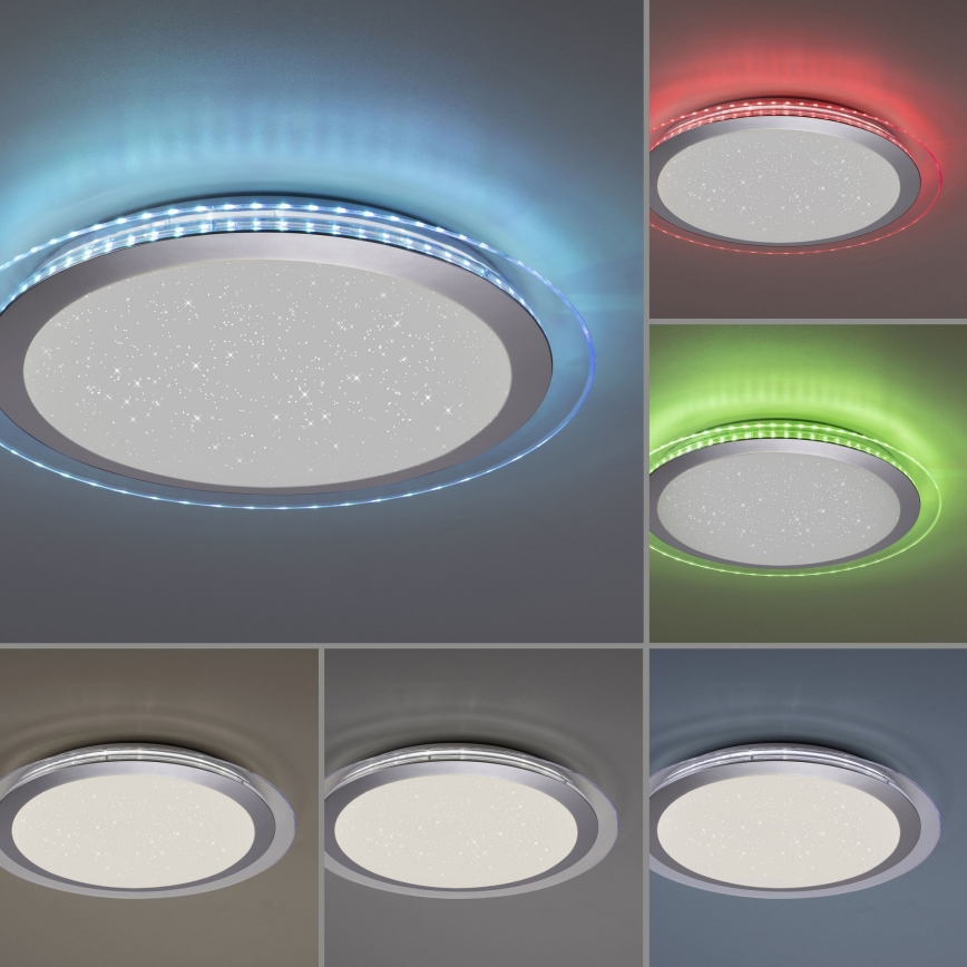 Leuchten Direkt 15411-21- LED RGB Dimmbare Deckenleuchte CYBA LED/26W/230V