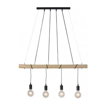 Leuchten Direkt 15505-18 - LED Hängeleuchte an Seil TERO 4xE27/60W/230V