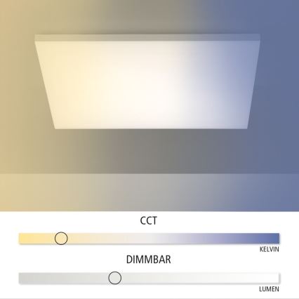 Leuchten Direkt 15552-16 - LED Dimmbare Deckenleuchte CANVAS LED/40W/230V 2700-5000K + Fernbedienung