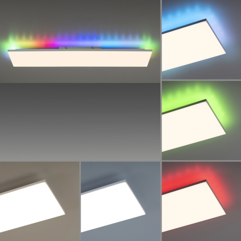 Leuchten Direkt 15562-16-LED RGB Dimmbare Deckenleuchte CONRAD 35W/230V+ FB
