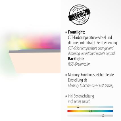 Leuchten Direkt 15562-16 - LED RGB Dimmbare Deckenleuchte CONRAD LED/35W/230V + Fernbedienung