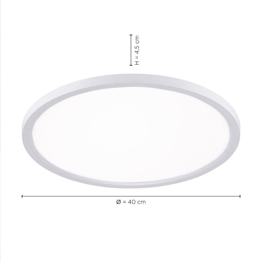 Leuchten Direkt 15571-16 - LED Dimmbare Deckenleuchte FLAT LED/23,5W/230V 2700-5000K + Fernbedienung