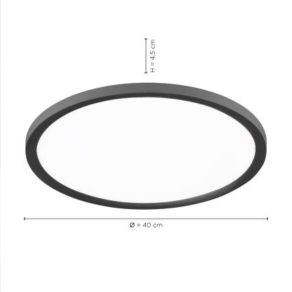 Leuchten Direkt 15571-18 - LED Dimmbare Deckenleuchte FLAT LED/23,5W/230V 2700-5000K + Fernbedienung