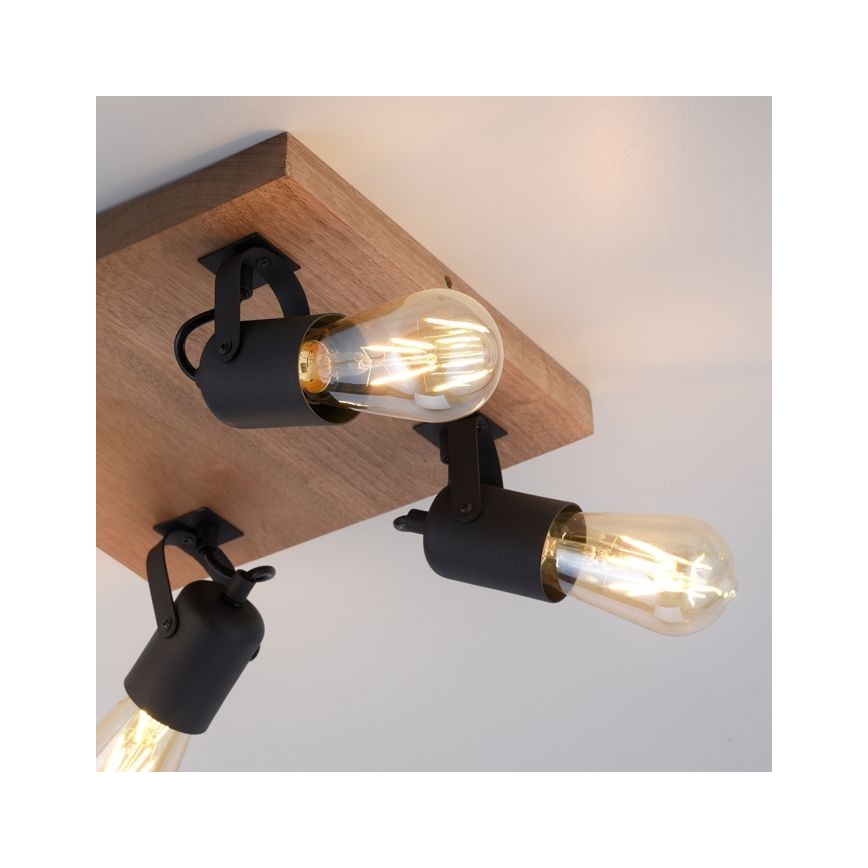 Leuchten Direkt 15634-18 - Strahler CANOP 4xE27/60W/230V Akazie