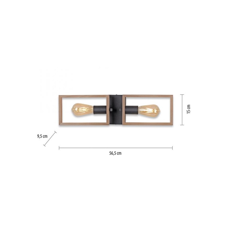 Leuchten Direkt 15657-18 – Aufbauleuchte FRANKY 2xE27/60W/230V | Beleuchtung | Pendelleuchten