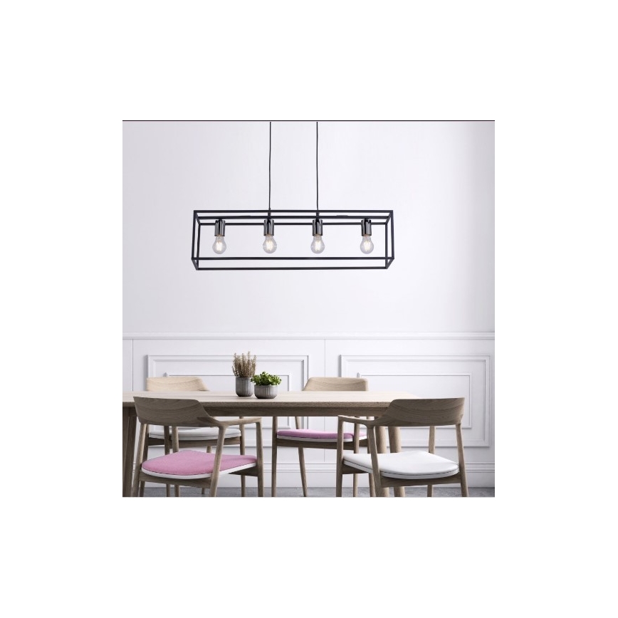 Leuchten Direkt 15854-18 - Kronleuchter an Schnur FABIO 4xE27/60W/230V