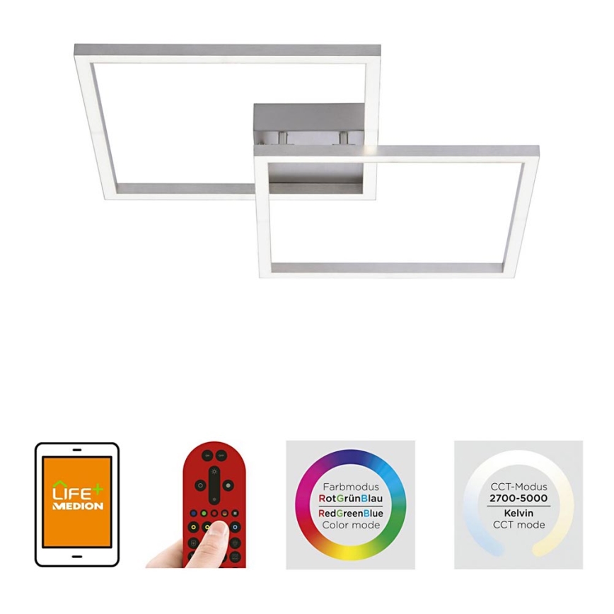 Leuchten Direkt 16429-55 - LED RGB Dimmbare Deckenleuchte LOLA 2xLED/12,5W/230V Tuya + Fernbedienung