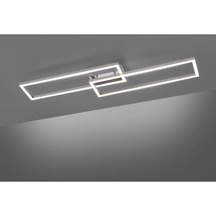 Leuchten Direkt 16430-55 - LED RGBW dimmbare Deckenleuchte MAXI 2xLED/18W/230V 2700-5000K mattchrom + Fernbedienung